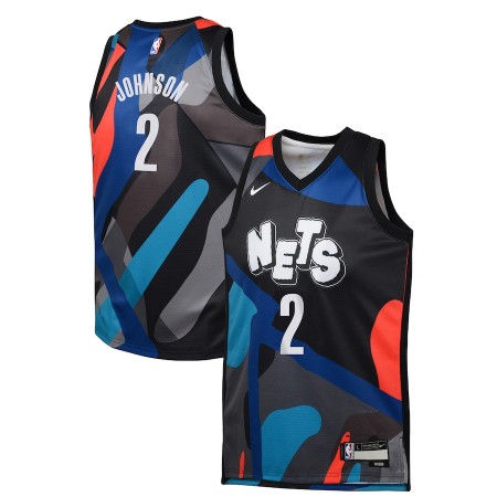 Brooklyn Nets Cameron Johnson Nike 2023-24 City Edition Musta Miesten Pelipaidat Swingman